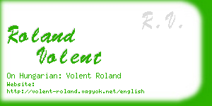 roland volent business card